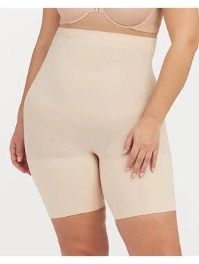 Spanx Women's Higher Power Short 2745 Brown High Waisted Shapewear Size XL